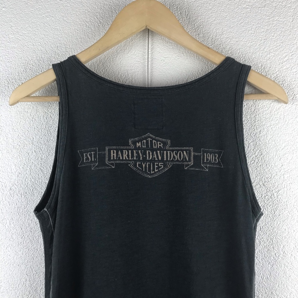 SOLD l Harley TRUNK Moment In Time Bleach Tank - Picture 8 of 13